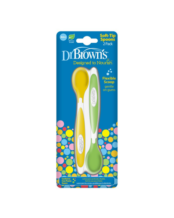 DR BROWNS TF011 SOFT TIP SPOON 2PK SENDOK MAKAN BAYI