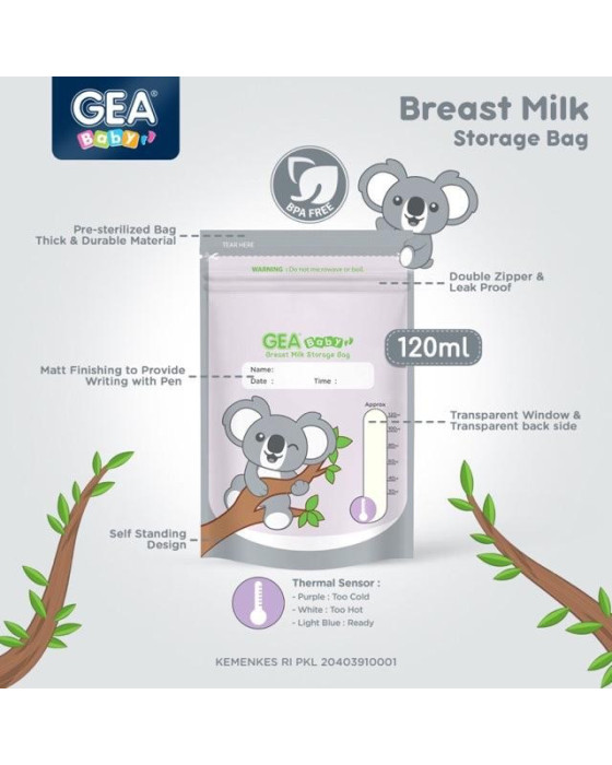 Gea Baby Breastmilk Storage Bag Mammals