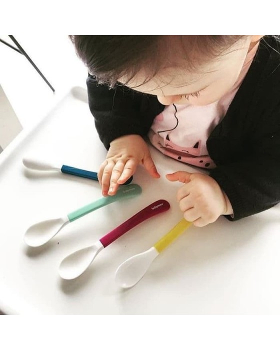 BABY MOOV 102408 SET OF 5 FLEXIBLE HEAD SPOONS 2ND AGE MULTICOLOR