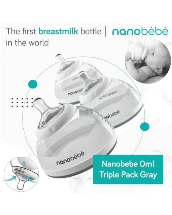 NANOBEBE TRIPPLE PACK GREY