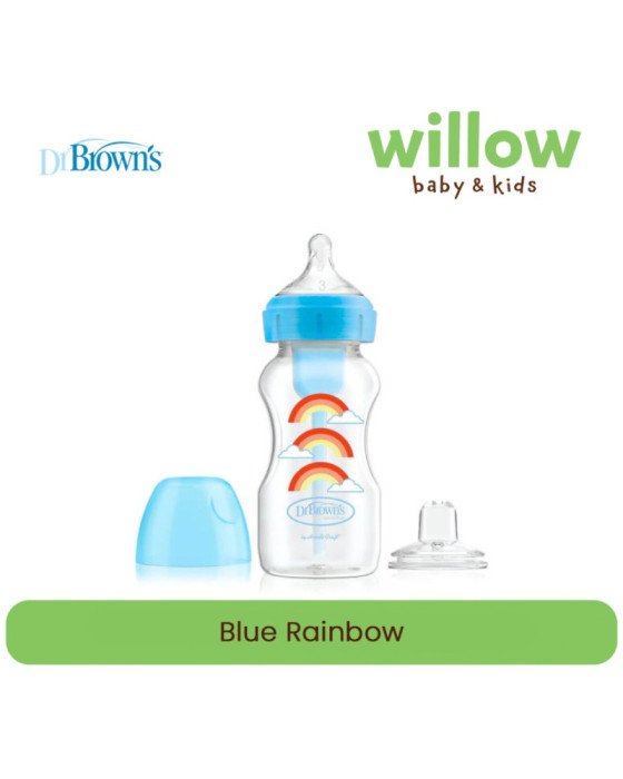 Dr. Brown Wide Neck Options+Transition Sippy Spout System Botol Susu