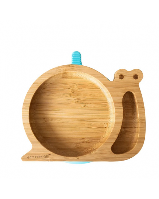 ECORASCALS BAMBOO SUCTION PLATE SNAIL - ORANGE