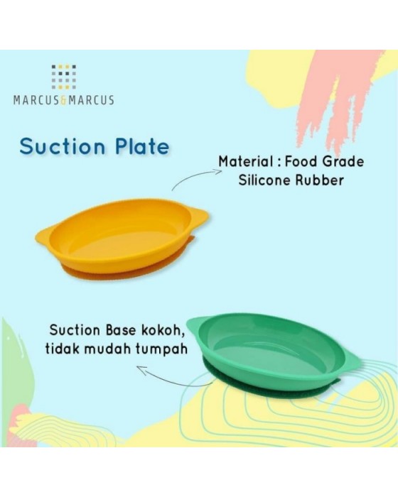 MARCUS & MARCUS SILICONE SUCTION PLATE - YELLOW