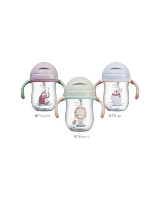 BABYCARE SIPPY CUP KIDS TRITAN 240ML - GREY