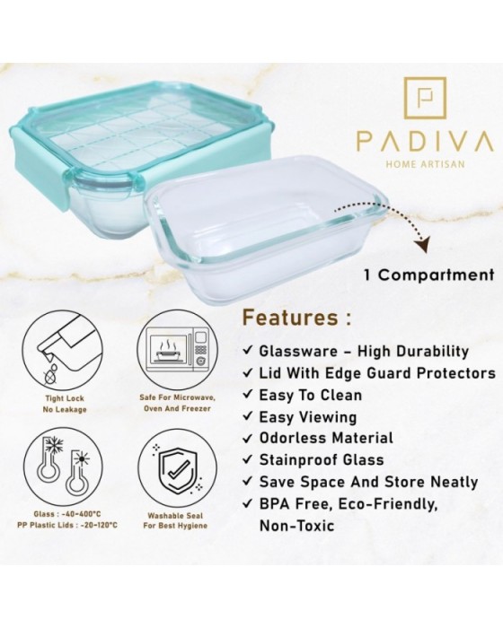 PADIVA GLASSBOX GBC640S CRYSTAL 640ML - SILVER