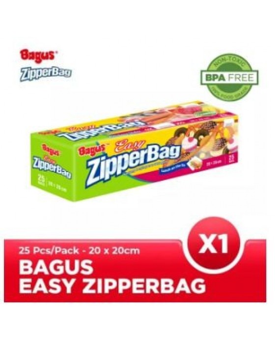 BAGUS 21456 ZIPPER EASY BAG 20*20 25S