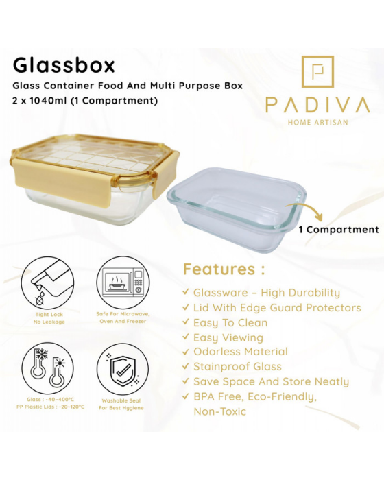 PADIVA GLASSBOX GBC640SG CRYSTAL GOLD 640ML