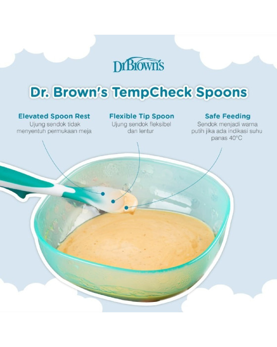 Dr. Brown Tempcheck Spoons 4Pk Peralatan Makan Bayi