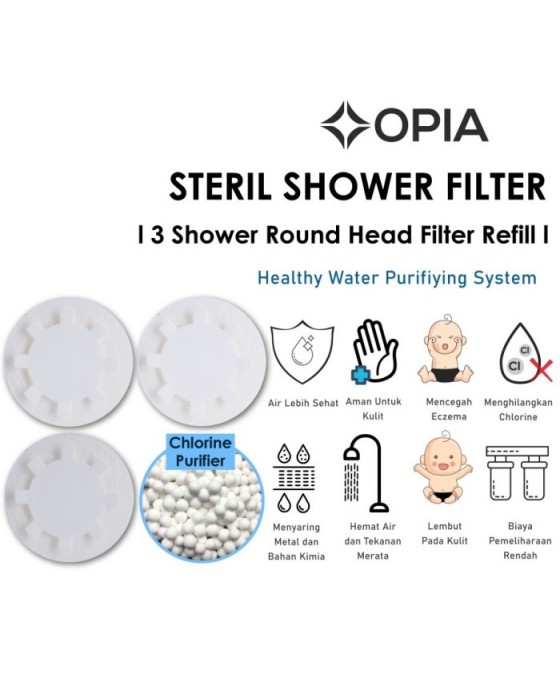 OPIA STERIL SHOWER ROUND HEAD FILTER REFILL PACK