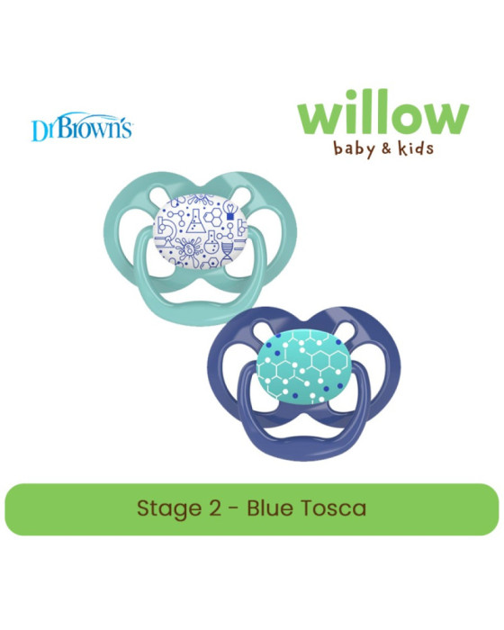 Dr. Brown's Advantage Pacifier Stage 2 Glow In the Dark Empeng Bayi