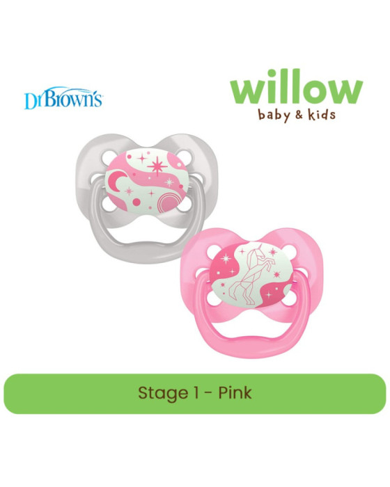 Dr. Brown Advantage Pacifier Stage 1 Glow In The Dark Empeng Bayi