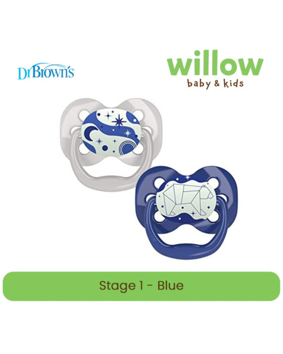 Dr. Brown Advantage Pacifier Stage 1 Glow In The Dark Empeng Bayi