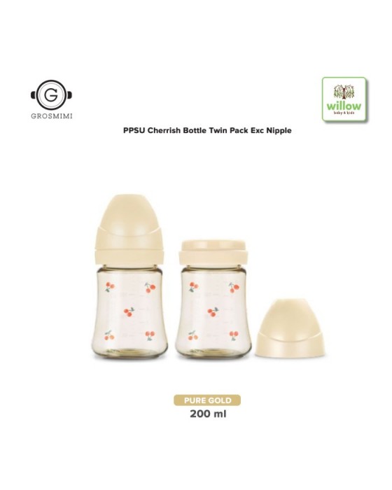 GROSMIMI PPSU CHERRISH BOTTLE TWIN PACK EXCLUDE NIPPLE