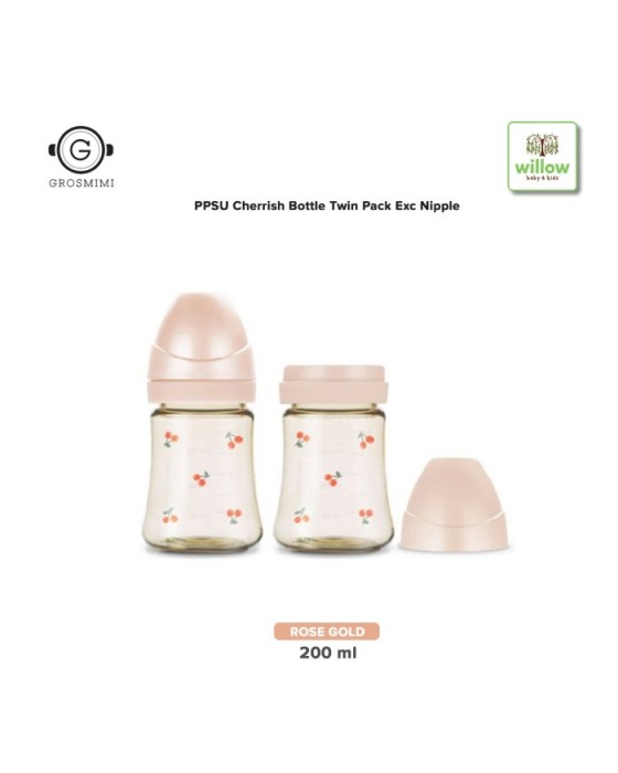 GROSMIMI PPSU CHERRISH BOTTLE TWIN PACK EXCLUDE NIPPLE