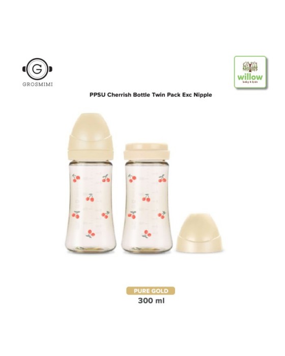 GROSMIMI PPSU CHERRISH BOTTLE TWIN PACK EXCLUDE NIPPLE