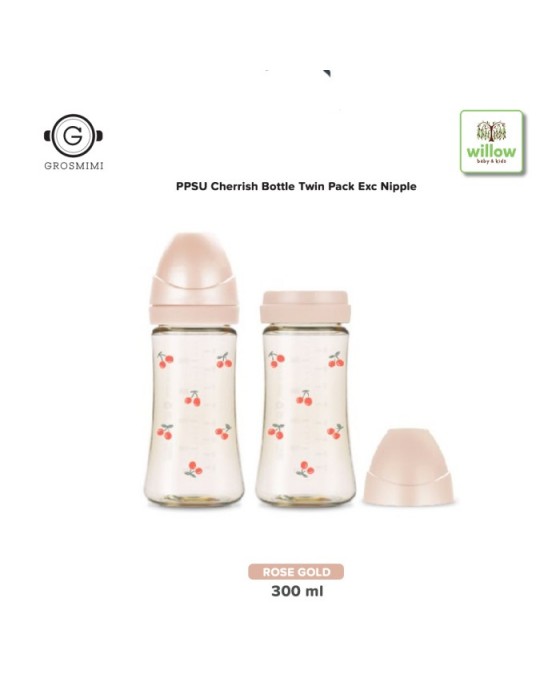 GROSMIMI PPSU CHERRISH BOTTLE TWIN PACK EXCLUDE NIPPLE