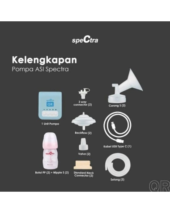 SPECTRA BREASTPUMP QR (POMPA ASI) - PINK SAKURA