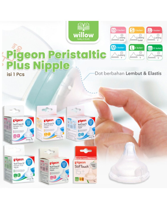 Pigeon Peristaltic Plus Nipple Aksesorris Dot Bayi 1pcs