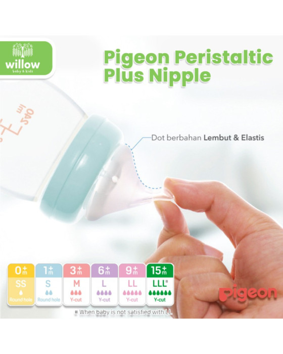 Pigeon Peristaltic Plus Nipple Aksesorris Dot Bayi 1pcs