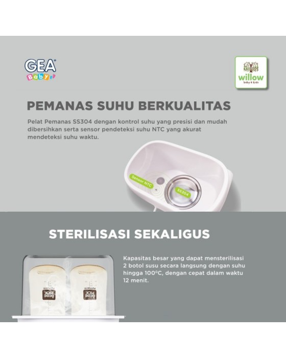 GEA BABY GW-100 SMART BOTTLE WARMER + STERILIZER