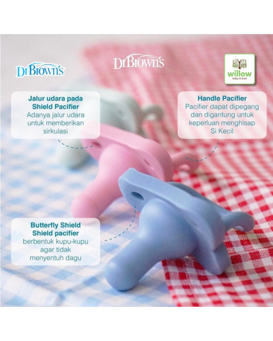 Dr. Brown Pacifier Happypaci Silicone 2S Empeng Bayi