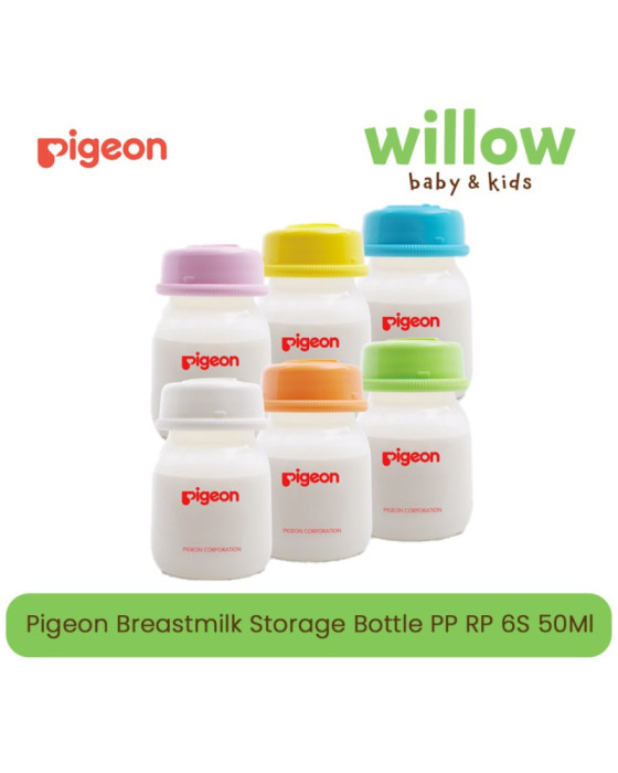 Pigeon Breastmilk Storage Bottle PP RP Botol Asi 6S 50Ml