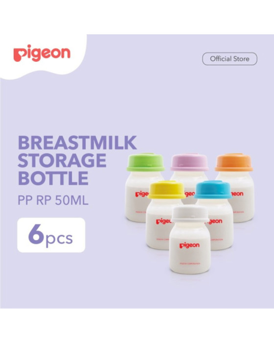 Pigeon Breastmilk Storage Bottle PP RP Botol Asi 6S 50Ml