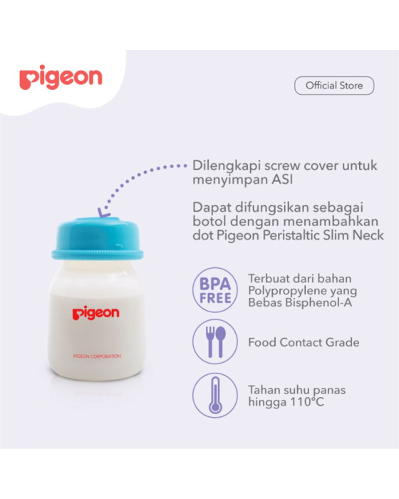 Pigeon Breastmilk Storage Bottle PP RP Botol Asi 6S 50Ml