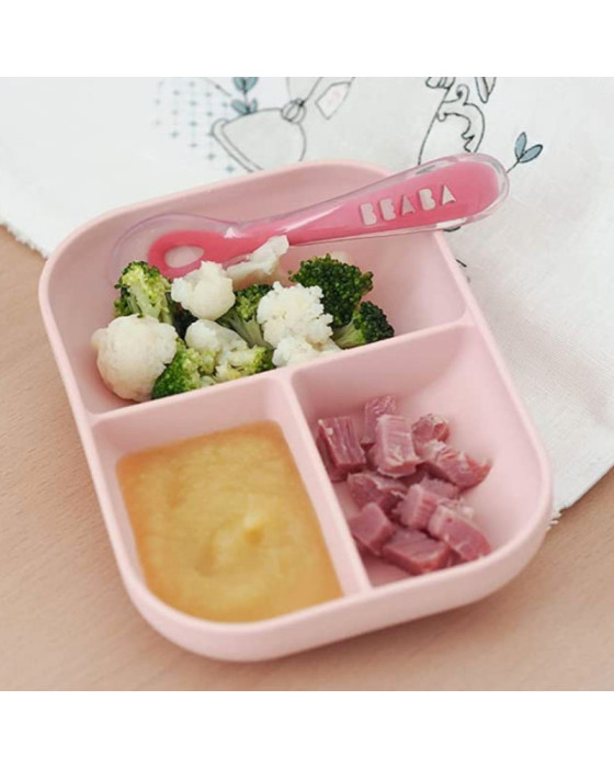 ALAT MAKAN BAYI - BEABA SET SILICONE DIVIDED SUCTION