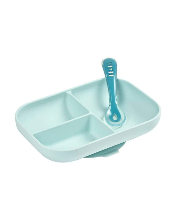 ALAT MAKAN BAYI - BEABA SET SILICONE DIVIDED SUCTION