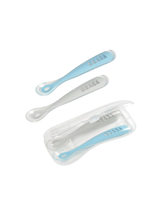 Beaba Silicone Spoon Set 2 1St Age Alat Makan Bayi