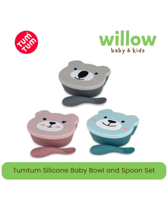 Tumtum Silicone Baby Bowl & Spoon Set Alat Makan Bayi