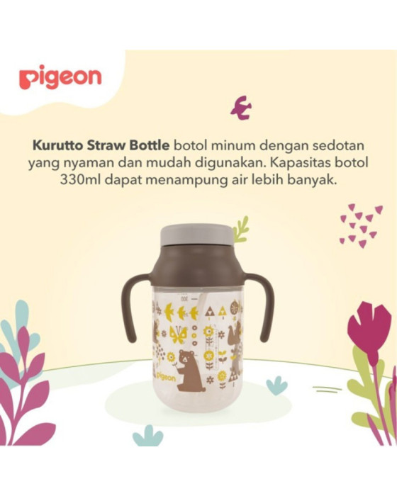 Pigeon Straw Kurutto Botol Bayi 330Ml