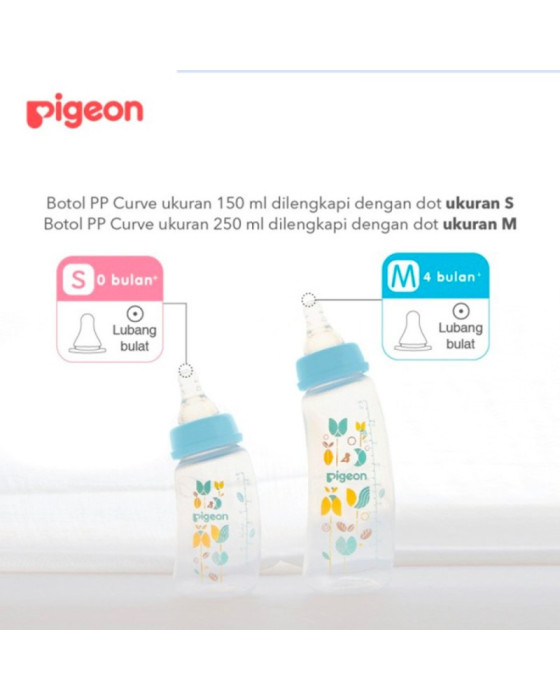 Pigeon Bottle PP Curve with S-Type Nipple Botol Susu