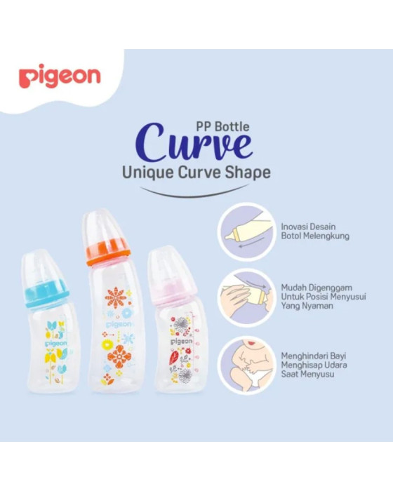 Pigeon Bottle PP Curve with S-Type Nipple Botol Susu