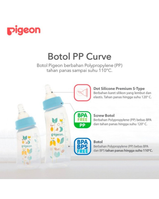 Pigeon Bottle PP Curve with S-Type Nipple Botol Susu