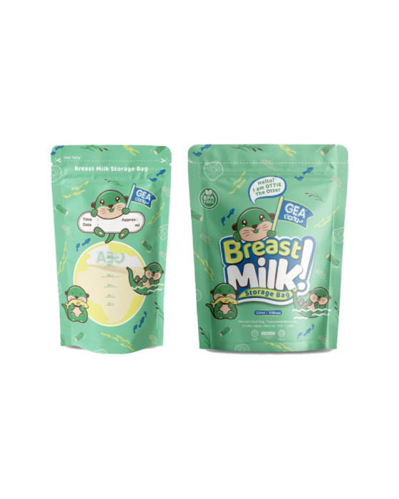 Gea Baby Breastmilk Storage Bag 120Ml Pouch Safari & Mammals