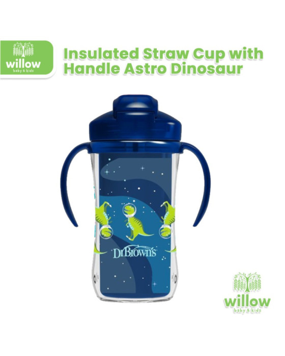 Dr. Brown’s Insulated Straw Cup with Handle Botol Minum Anak