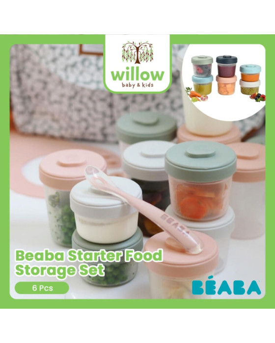 ALAT MAKAN BAYI - BEABA STARTER FOOD STORAGE SET 6