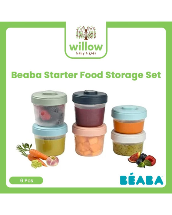 ALAT MAKAN BAYI - BEABA STARTER FOOD STORAGE SET 6