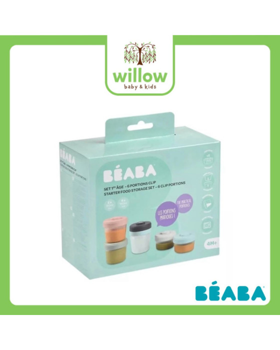 ALAT MAKAN BAYI - BEABA STARTER FOOD STORAGE SET 6