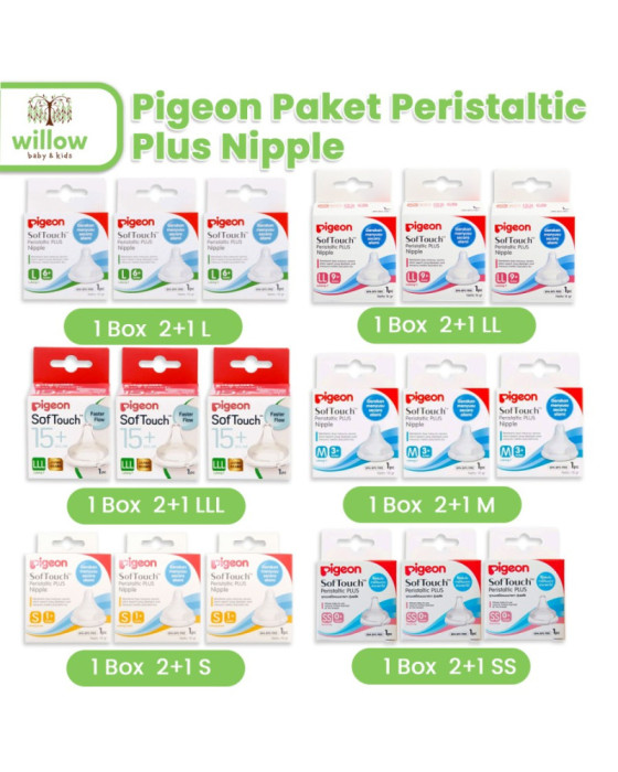 Pigeon Paket Peristaltic Plus Nipple Dot Bayi