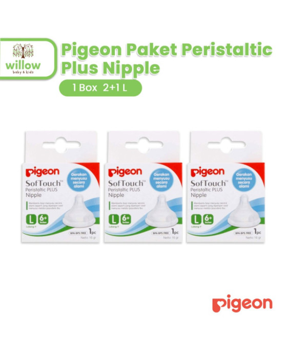 Pigeon Paket Peristaltic Plus Nipple Dot Bayi