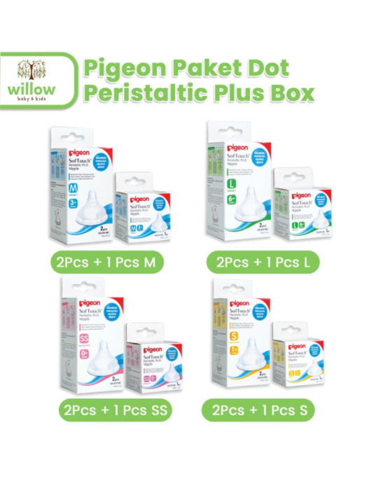 Pigeon Paket Dot Peristaltic Dot Bayi Plus Box