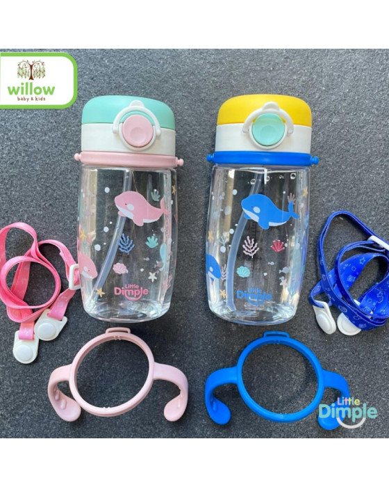 Little Dimple Kids Bottle Water 6M+ with Strap Botol Minum 350Ml