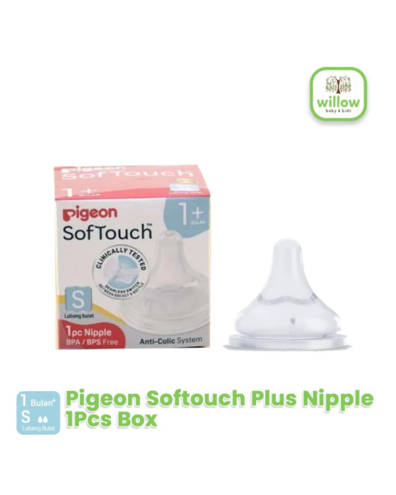 Pigeon Softouch Plus Nipple 1Pcs Box Dot Susu Botol Bayi