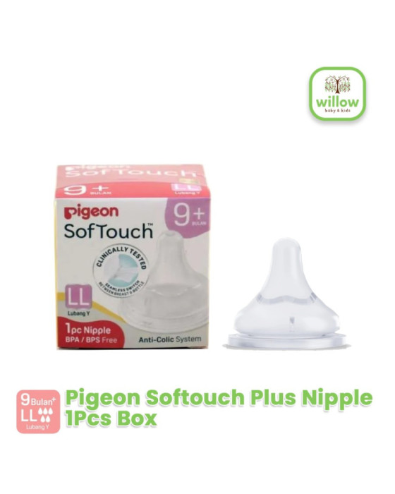 Pigeon Softouch Plus Nipple 1Pcs Box Dot Susu Botol Bayi