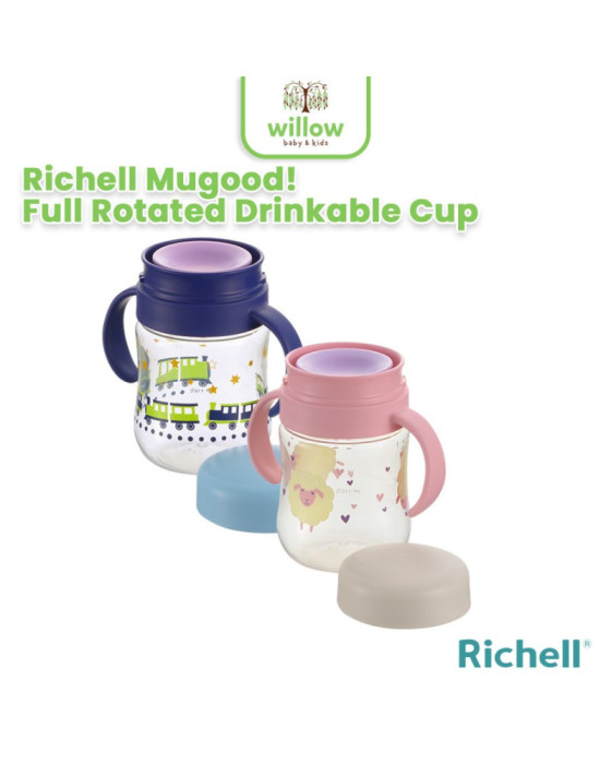 Richell Mugood! Full Rotated Drinkable Cup Tempat Minum Anak