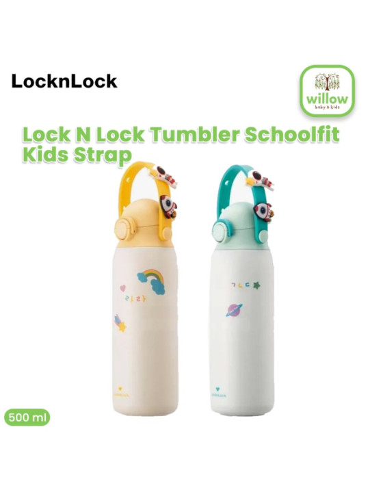 Lock N Lock Tumbler Schoolfit Kids Strap Botol Minum 500Ml