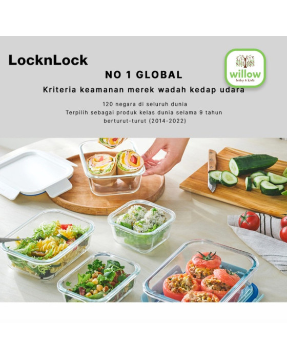 Lock N Lock The Clear Square Tempat Penyimpanan Makanan